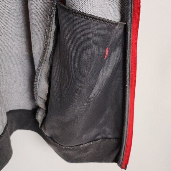 Under Armour Red & Gray Color Block Sweatshirt Track Jacket Zipper Front Mens L - Picture 5 of 5